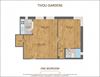 One Bedroom Floor Plan 710 sqft